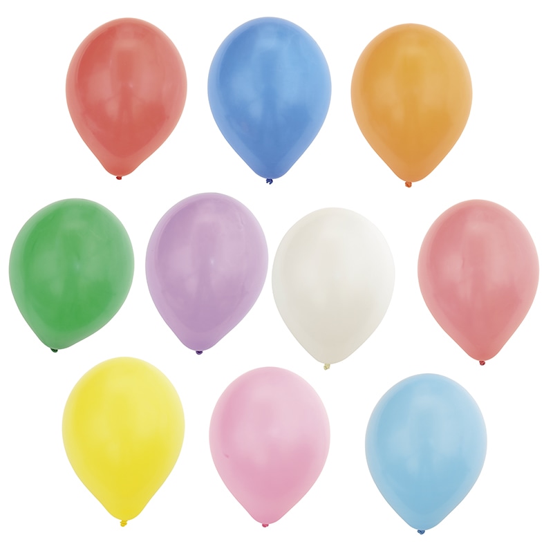 10インチスタンダードカラー風船 100入 10色アソート 01699 1パック
