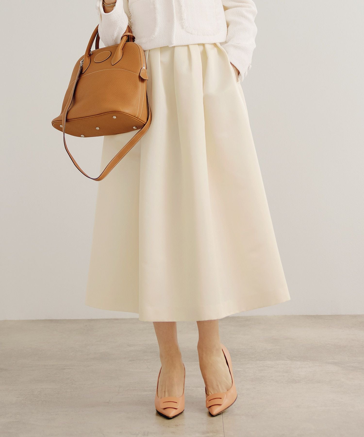 グログラン タック スカート ロング丈 Liala×PG 全5色｜lpg611-1399【7