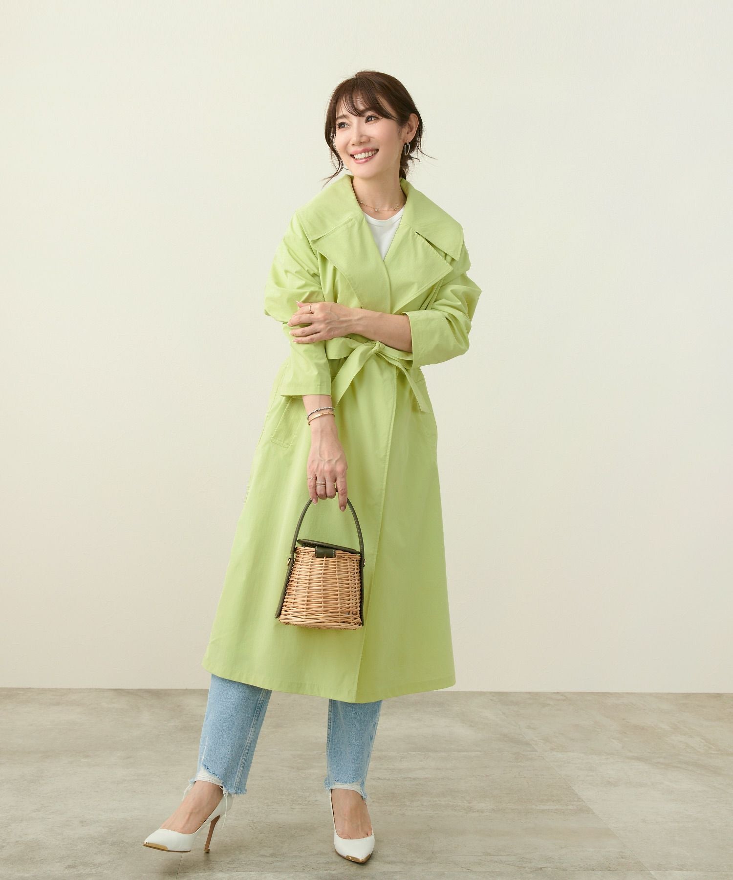 ベルト付き スプリング コート Liala×PG 全4色｜lpg151-1561【1