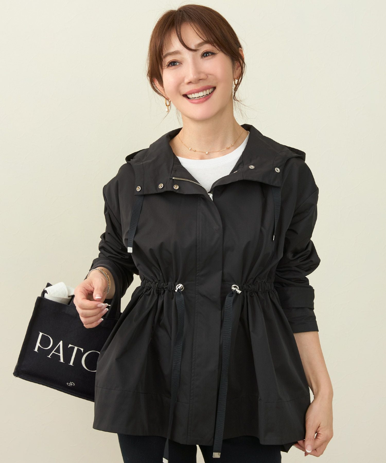 撥水加工 ドロスト フード付きZIP UP ジャケット Liala×PG 全2色