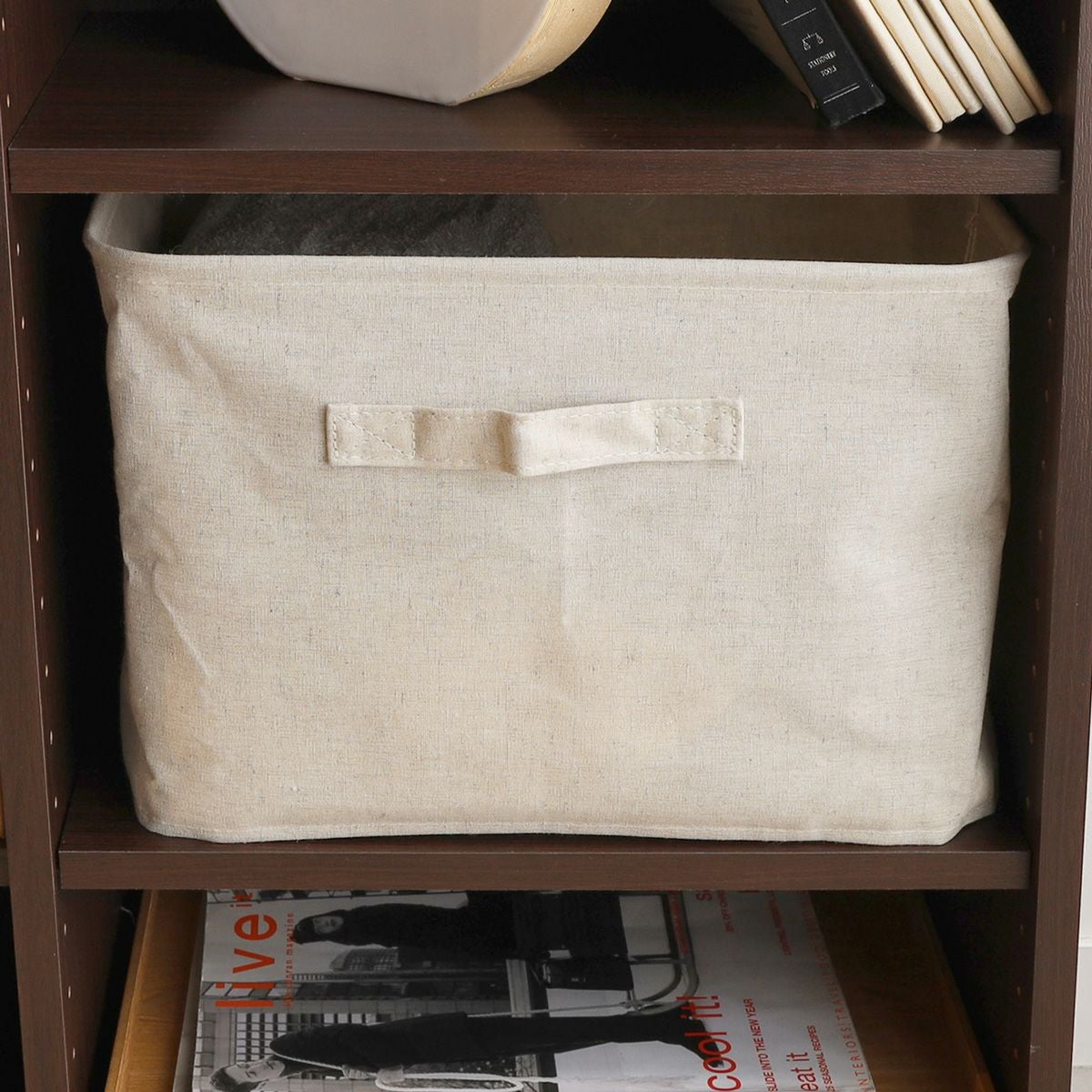 フリーラック 幅84cm 高さ180cm ダークブラウン 本棚 シェルフ