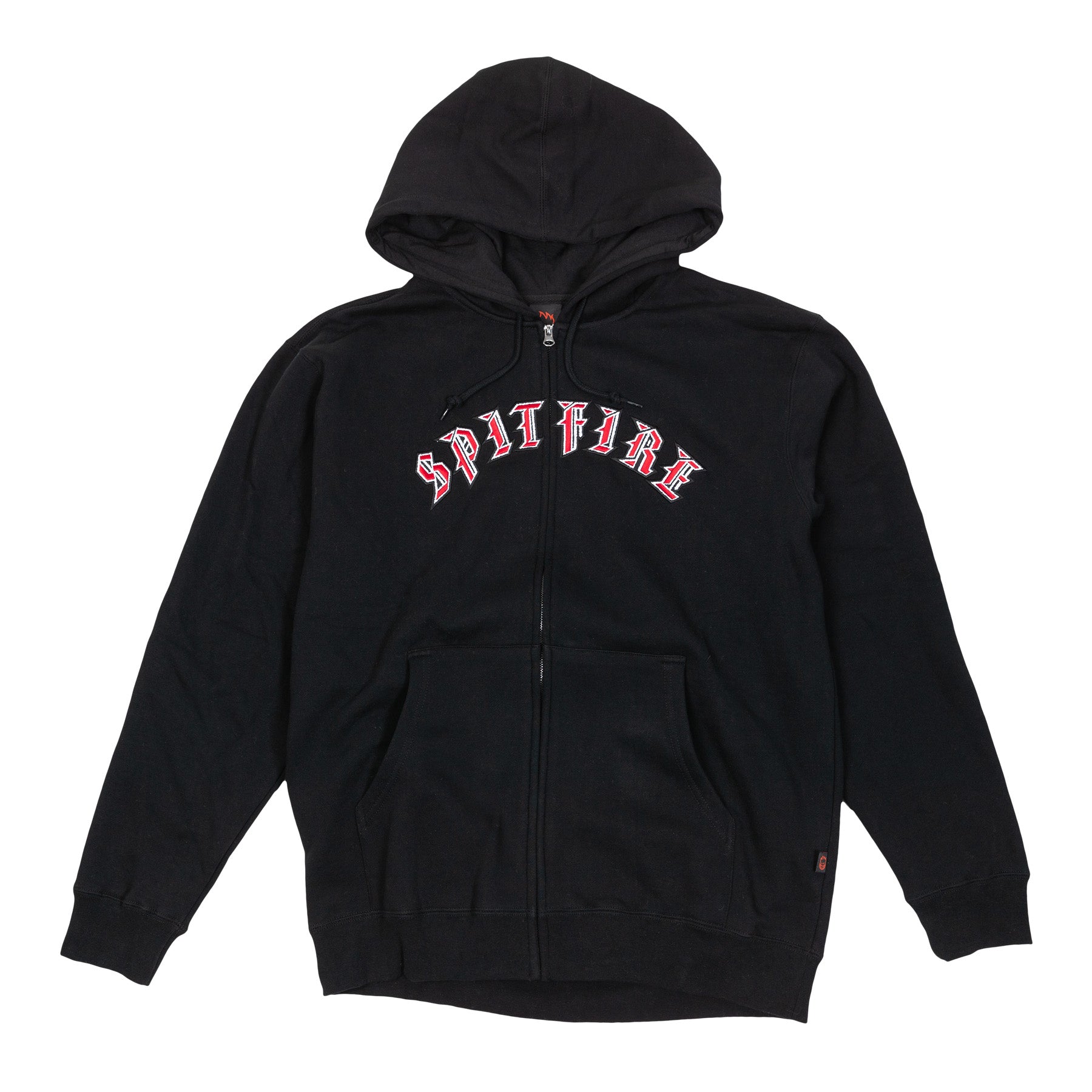 Spitfire Old E EMB Custom Zip Hoodie (Black) – Shredz Skateboard Shop