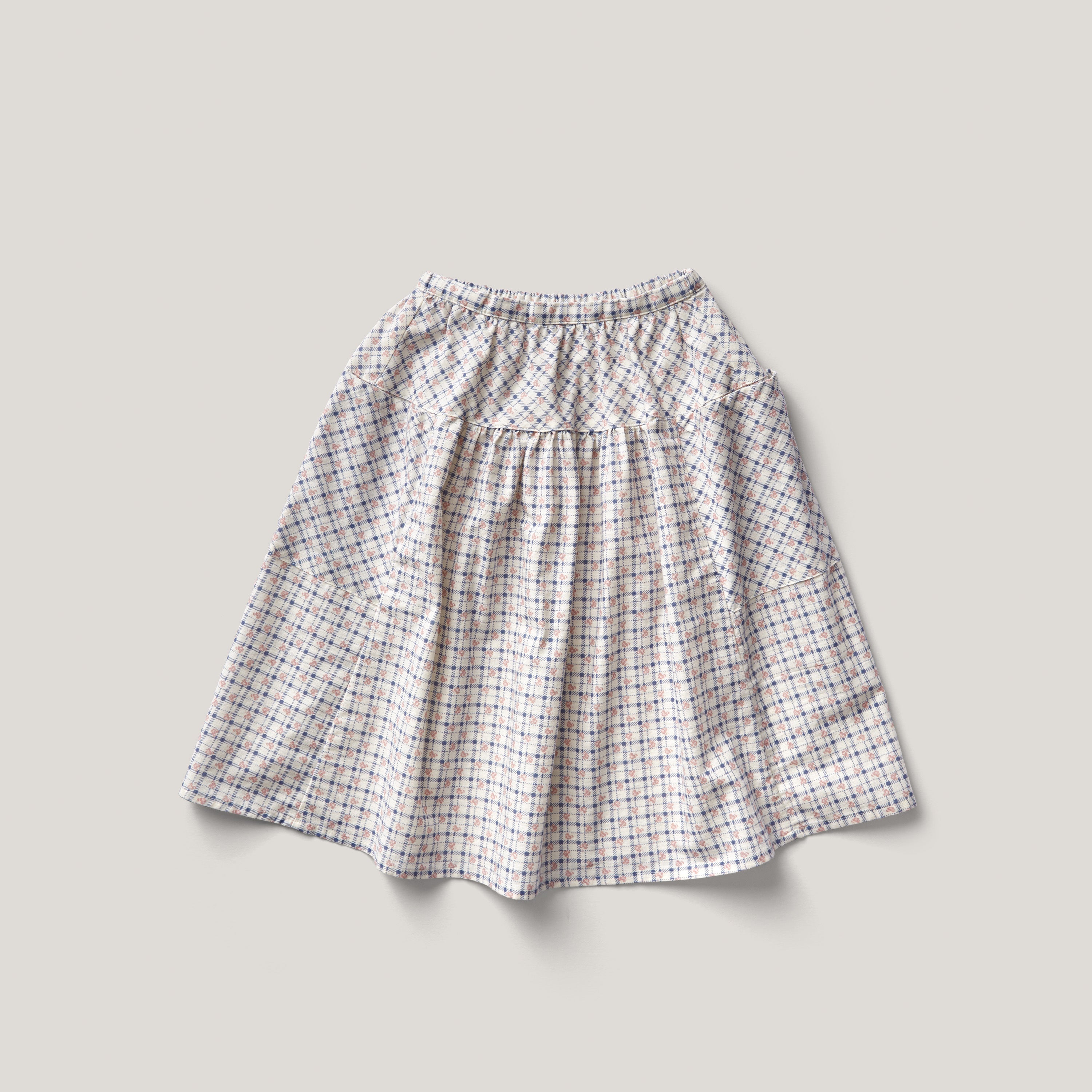 Vada Skirt, Checker Rose Print, Blueberry – Soor Ploom