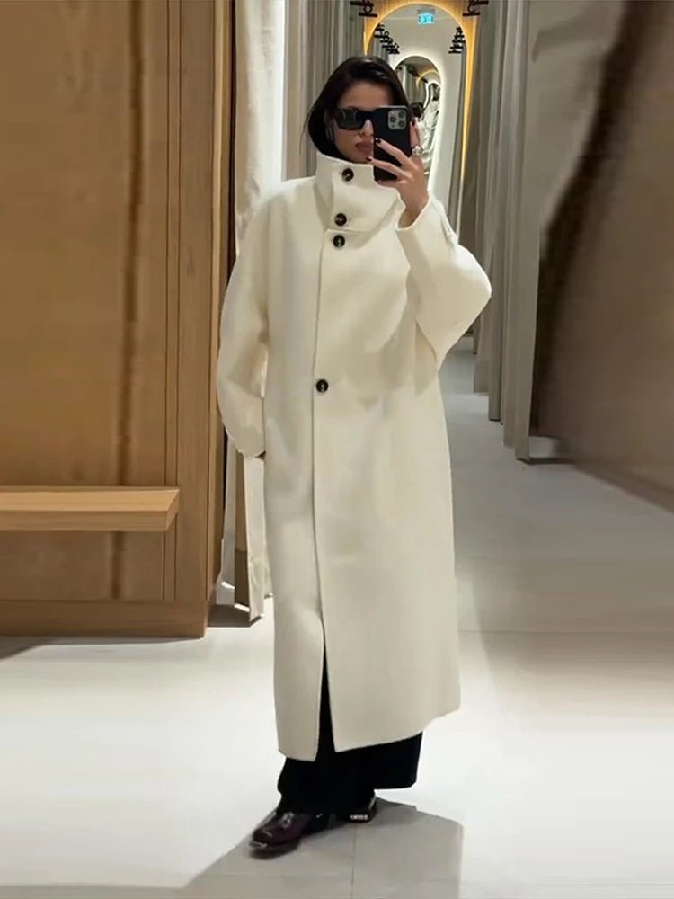 Juliana Stand Collar Long Coat – SOERA