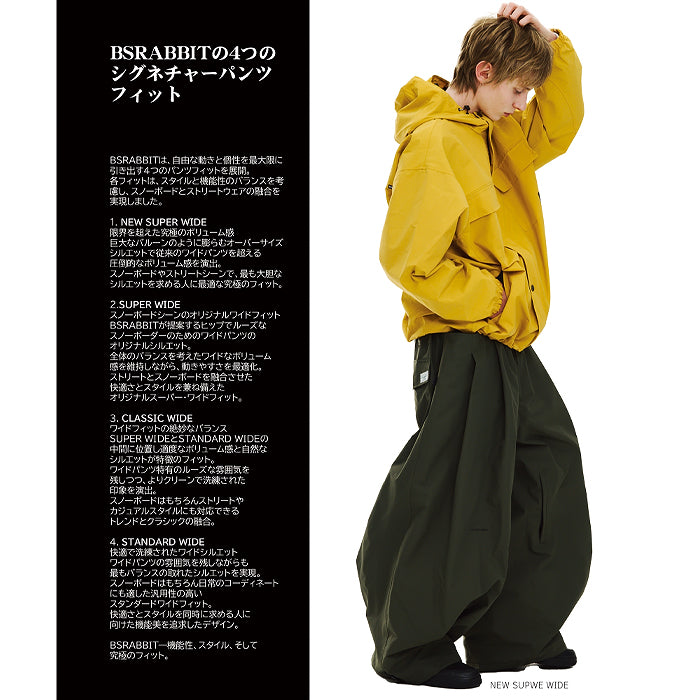 スノーボード ウェア ビーエスラビット BSRABBIT DEATH LOGO 3L ANORAK