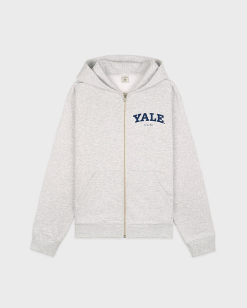 Yale Classic Zip Hoodie - Heather Gray/Navy – Sporty & Rich