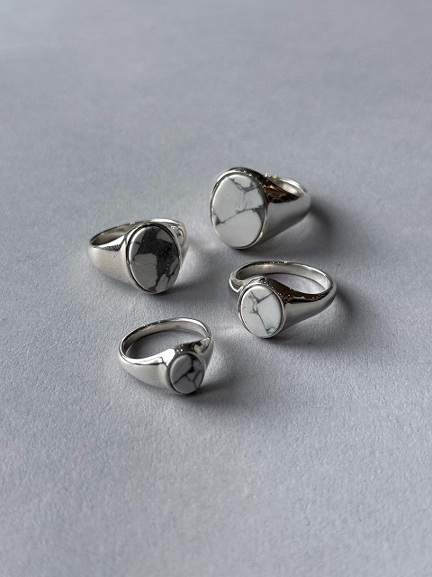 Garden of eden【ガーデン オブ エデン】Oval signet ring / HOWLITE