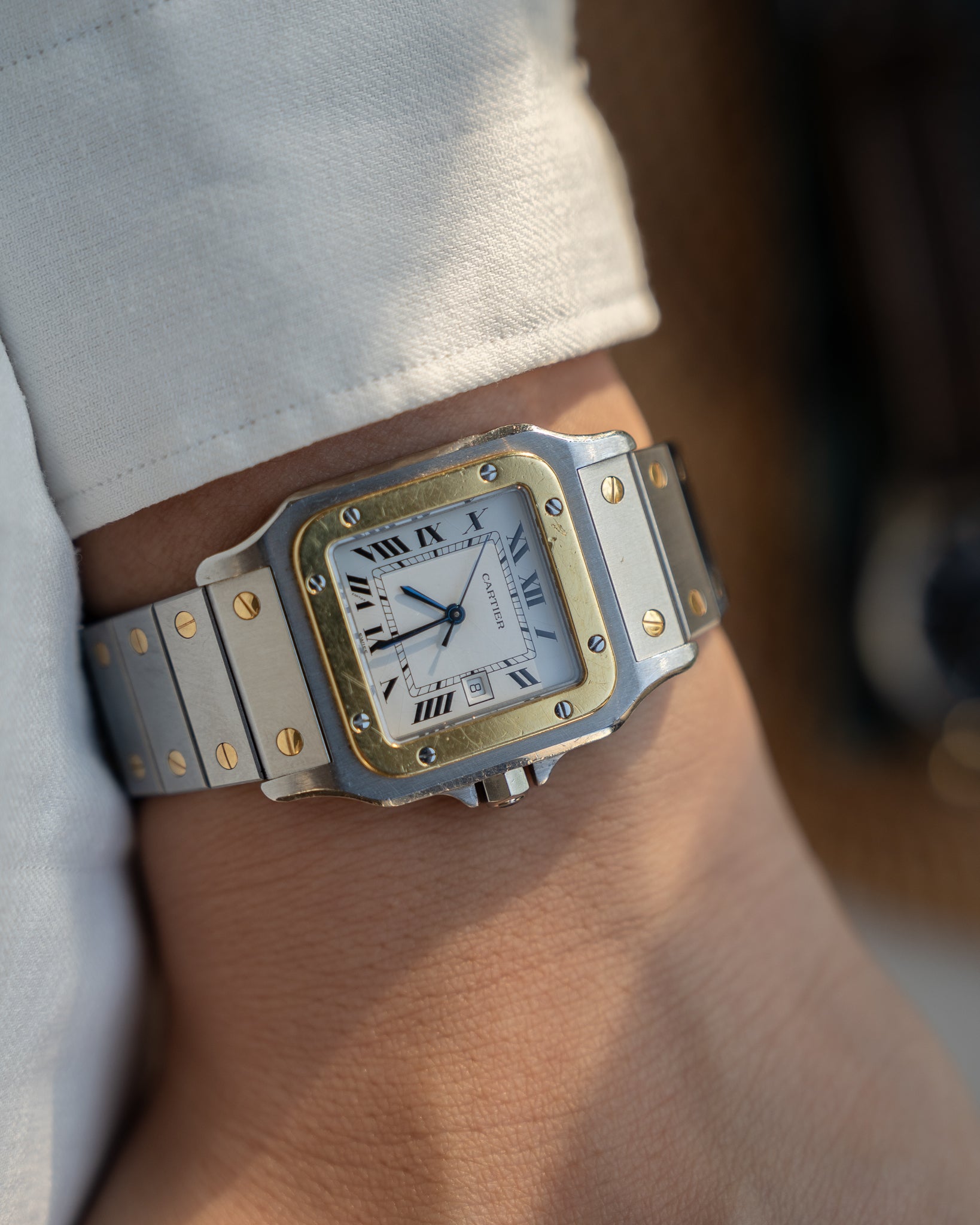 Santos de Cartier ref 2961, LM - steel & gold - box & papers