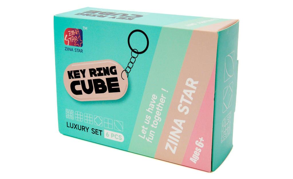 Ziina Star Mini Keychain Cube Gift Box (Set A) | Shape Mod Puzzle