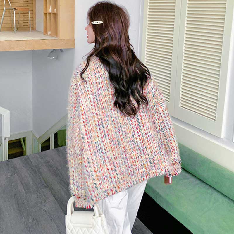 カラフルツイードジャケット（ピンク）秋/冬 秋冬を盛り上げるカラフル