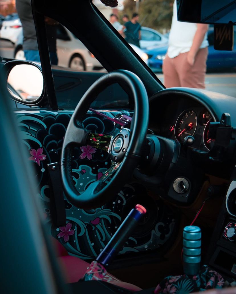 Sakura Grey Wave Door Card Vinyl Design – Spinnywhoosh Graphics