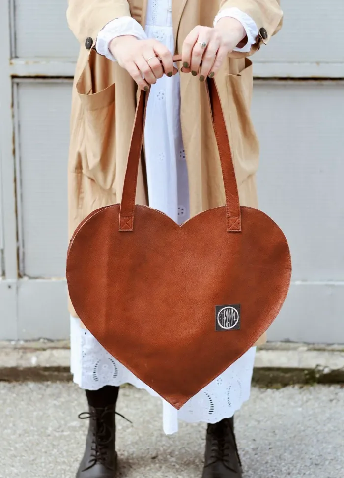 LEATHER HEAR BAG