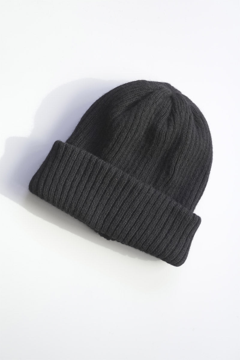 COMESANDGOES | CASHMERE KNIT / BLACK カシミアニットキャップ – STOCK