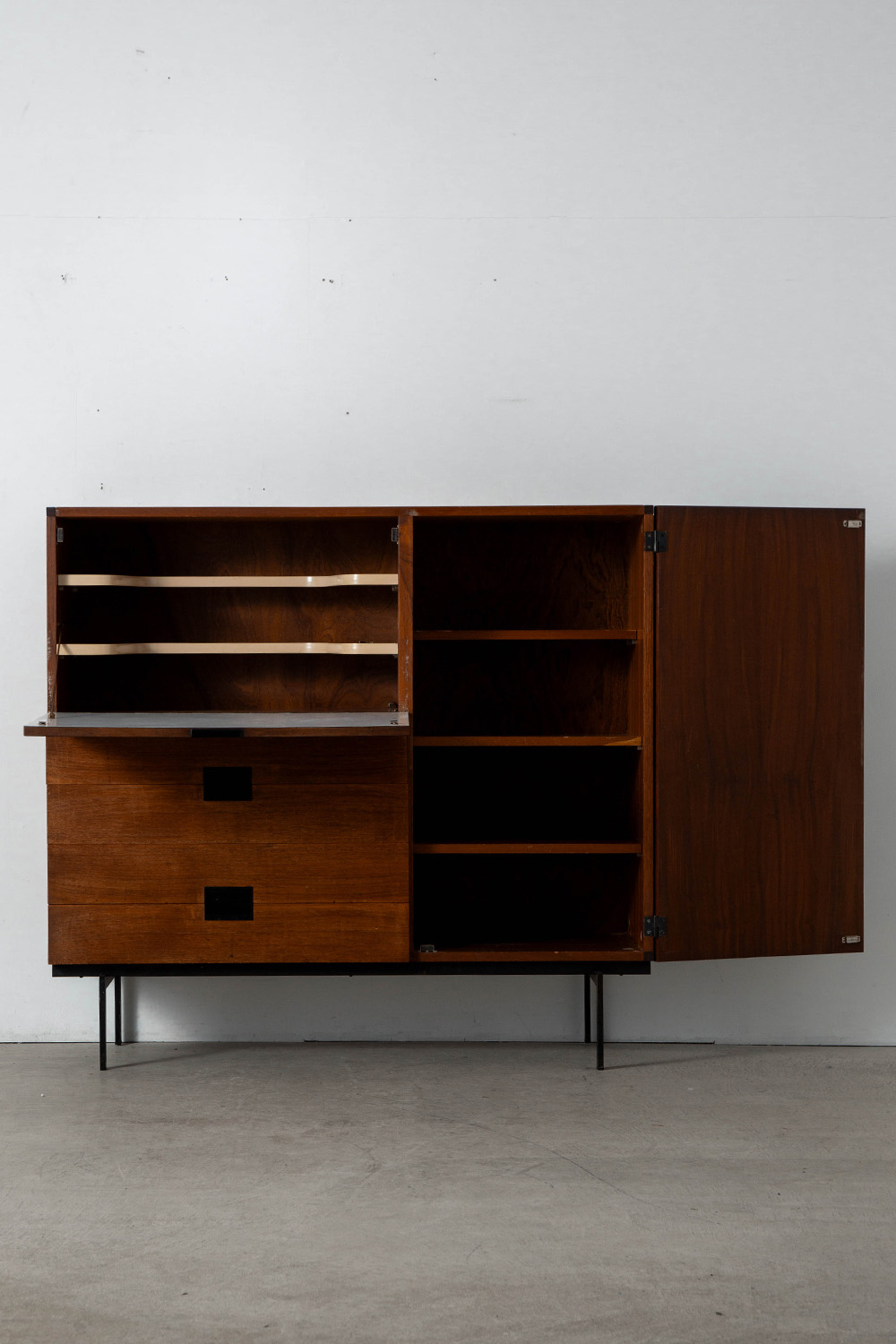 stoop | CU01 Cabinet By Cees Braakman for Pastoe in Teak and Steel