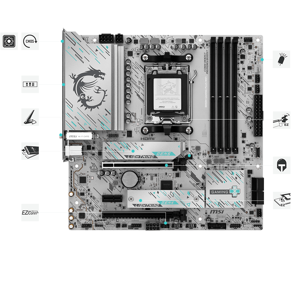 B850M GAMING PLUS WIFI | Gaming Motherboards｜Best Motherboard for