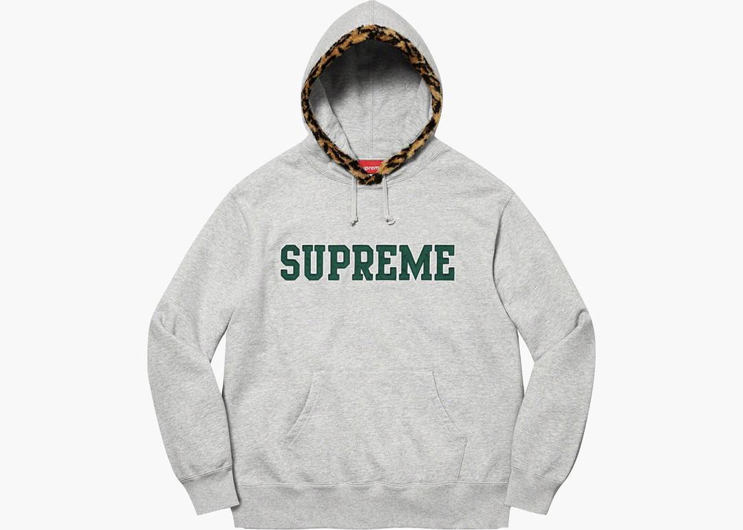 Supreme Leopard Trim Hooded Sweatshirt M 【公式通販】