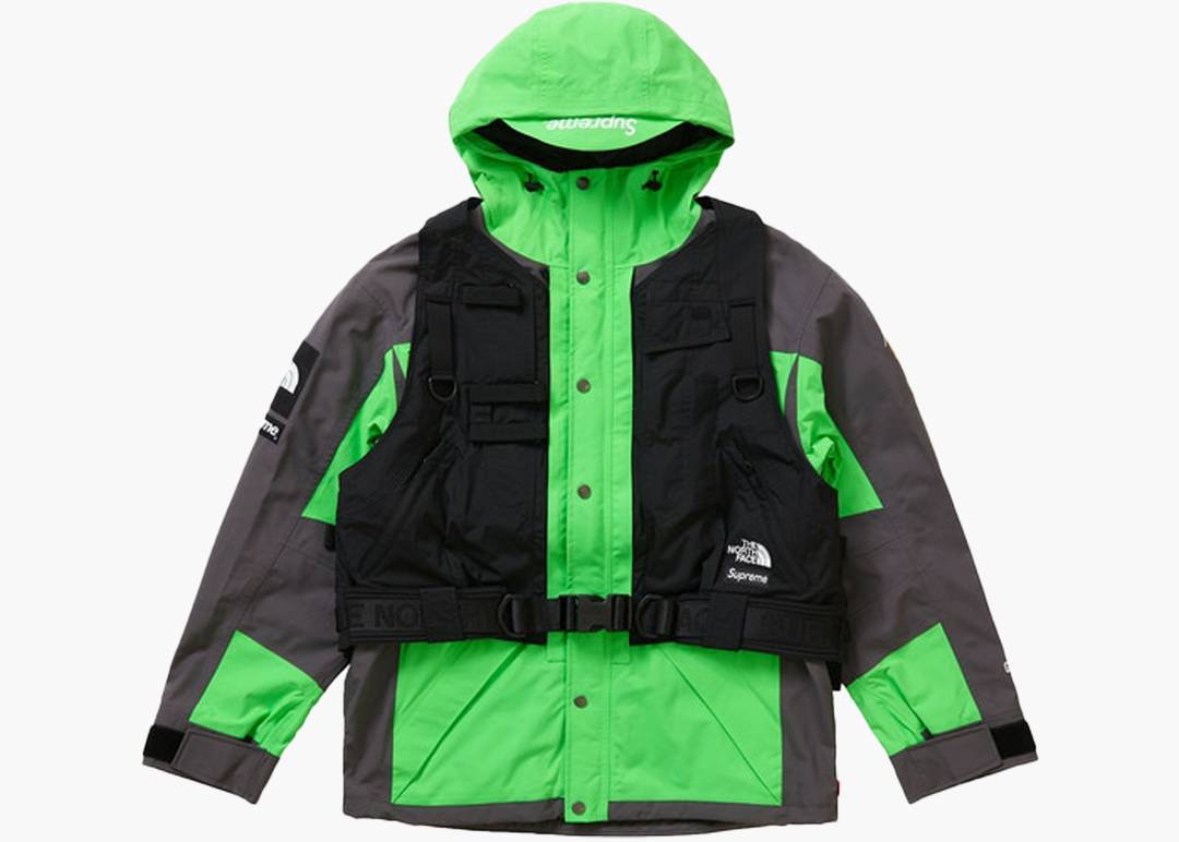 Supreme X The North Face Jacket Green + Vest Combo