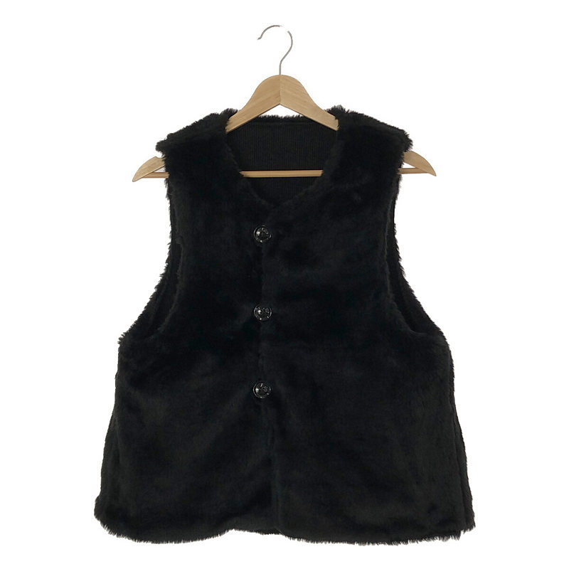 Over Vest / リバーシブル ファー切替 コーデュロイ オーバーベスト