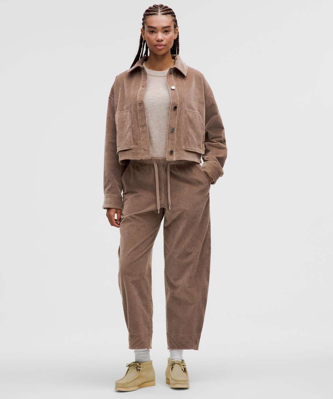 Lululemon Corduroy Shirt Jacket - Taupetastic - lulu fanatics