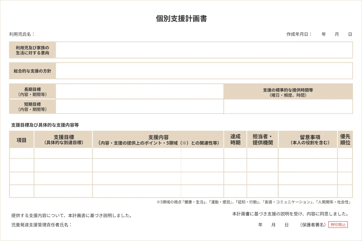 記入例あり】児発・放デイの個別支援計画の書き方とポイント（令和6