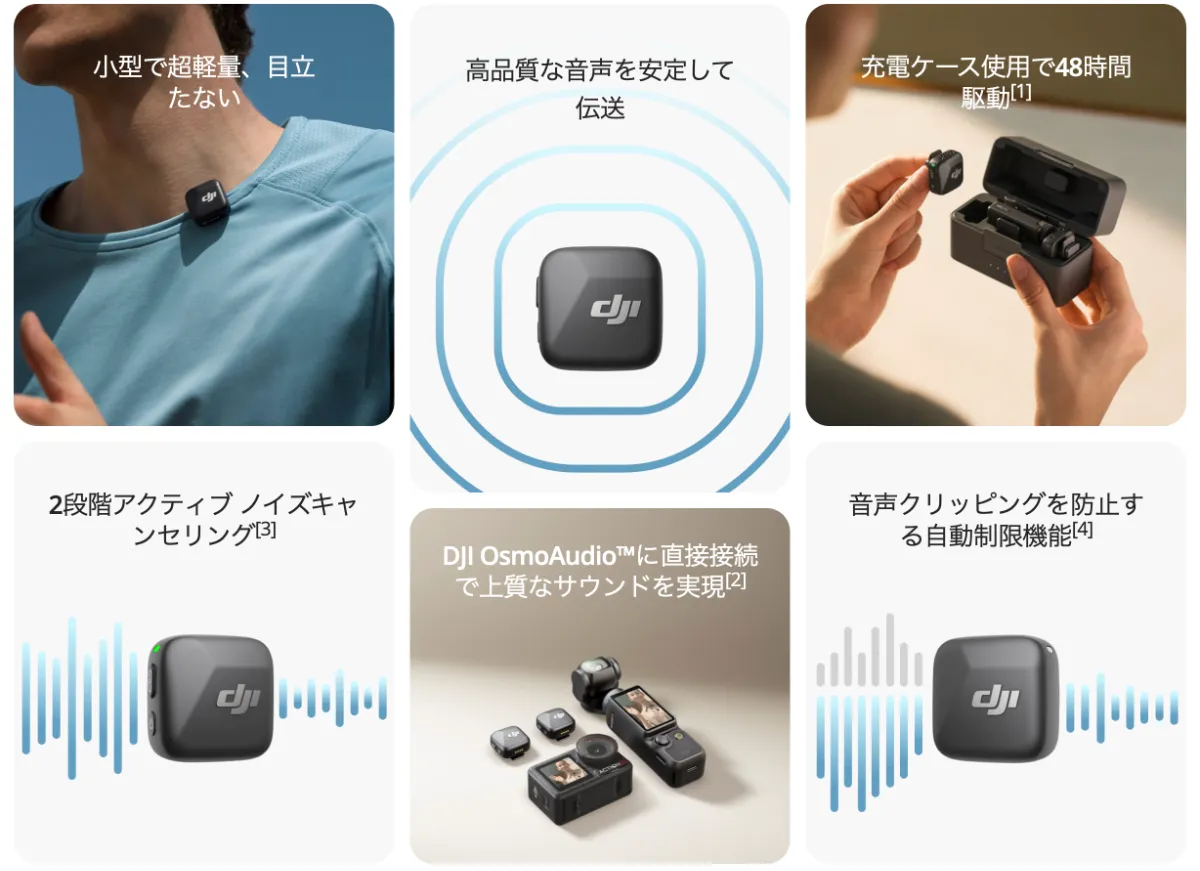 開封済＆新品未使用】DJI Mic Mini ワイヤレスマイクセット DJI Mic