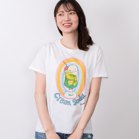 80年代のクリームソーダ（ハイクオリティーTシャツ）|デザインTシャツ