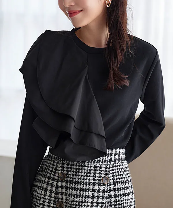 アシメフリルカットトップス [C6879] - レディースファッション通販