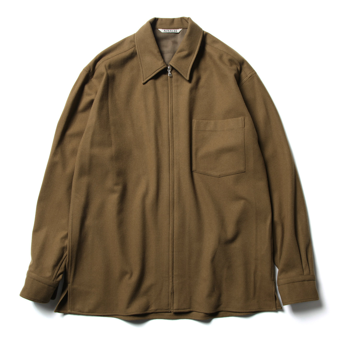 AURALEE / オーラリー | SUPER SOFT WOOL FLANNEL ZIP SHIRTS (メンズ