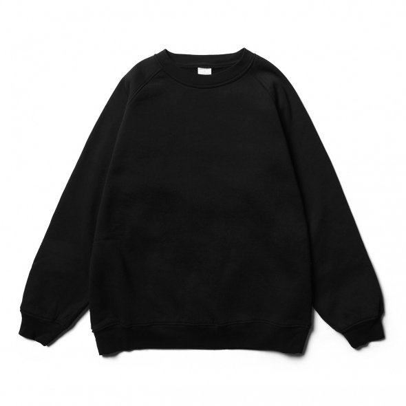 COMOLI / コモリ | コットン吊裏毛 クルーネック - Fade Black | 通販