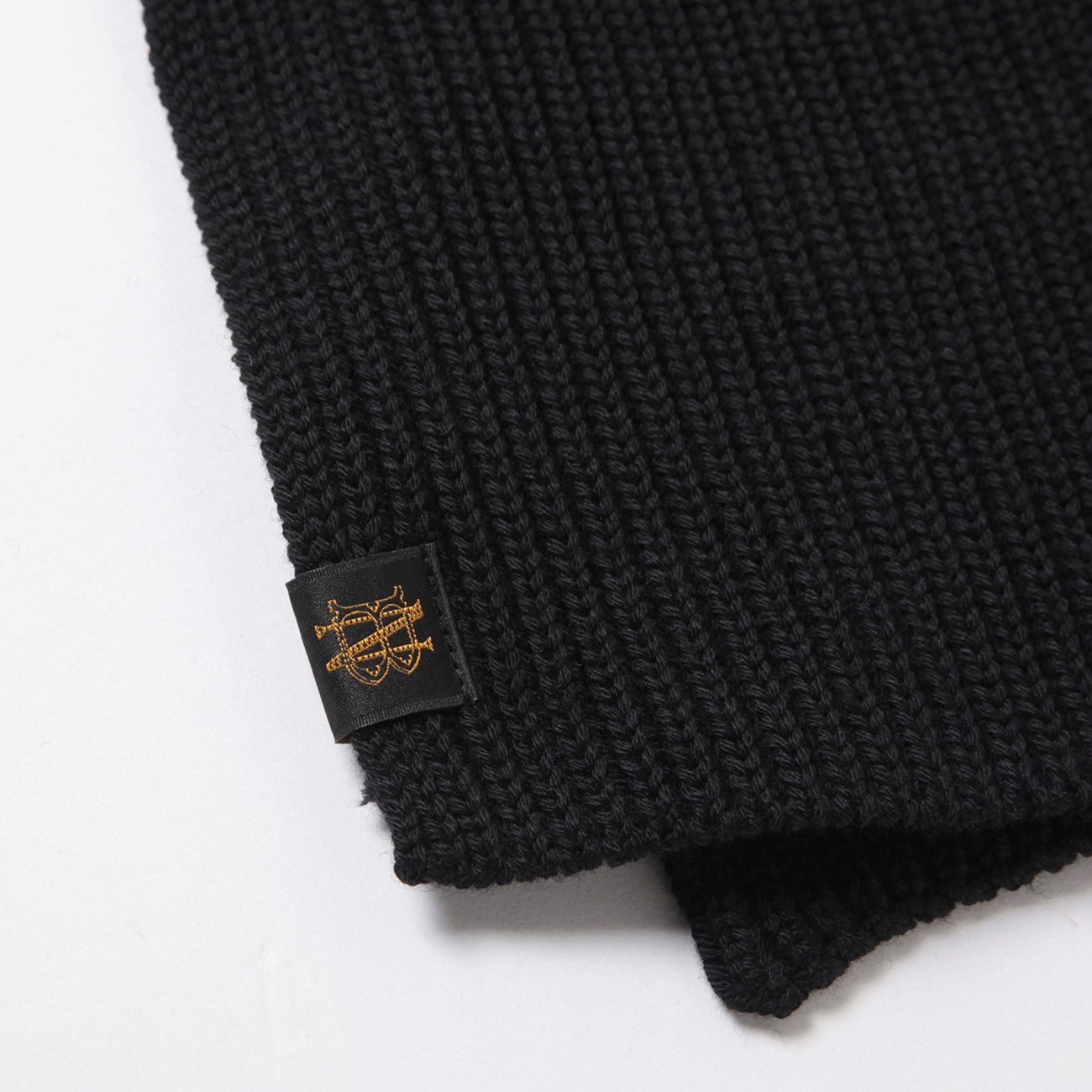 BATONER / バトナー | SOLID WOOL MUFFLER (ユニセックス) - Black