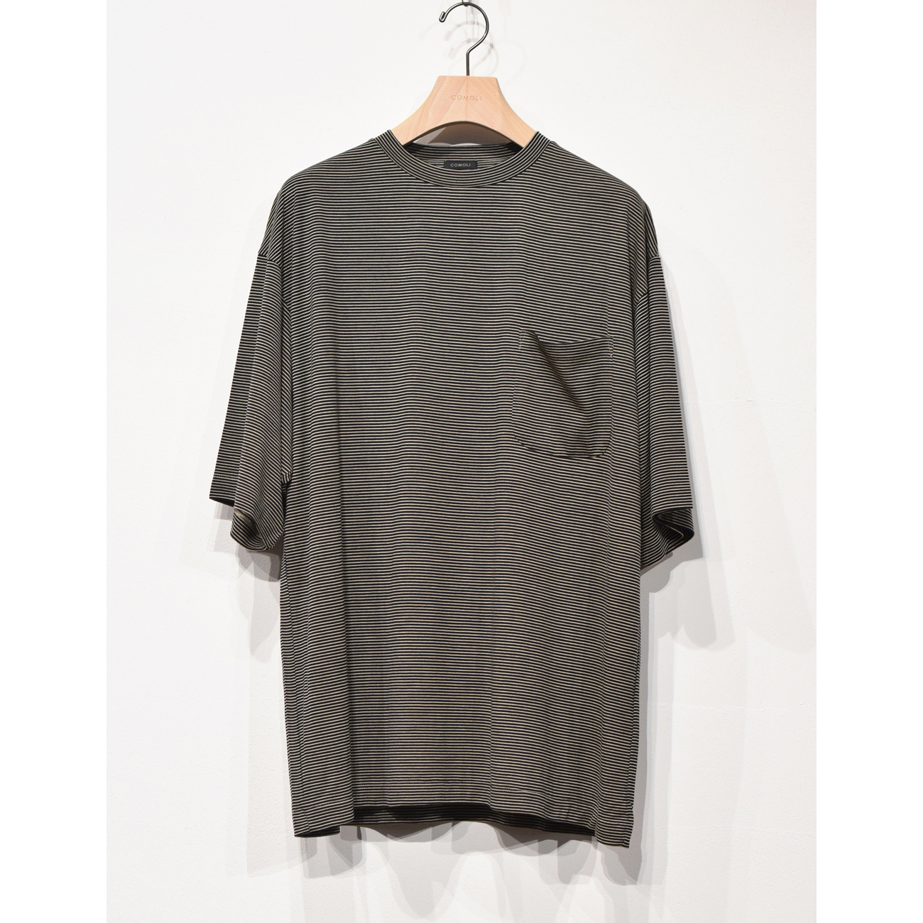 COMOLI / コモリ | サマーウール天竺 Tシャツ - Border | 通販 - 正規