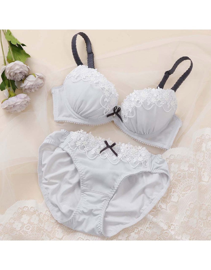 Lingè Noël ランジェノエル フルーロンレース ブラ＆ショーツセット
