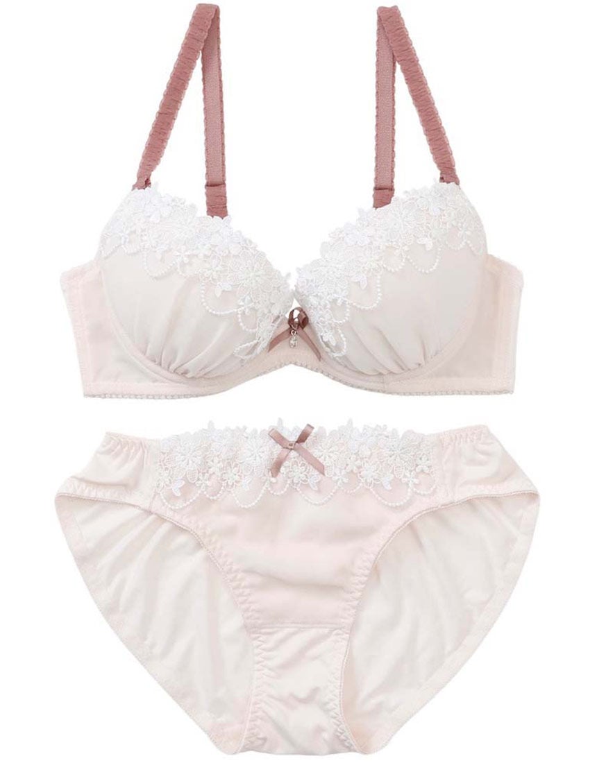 Lingè Noël ランジェノエル フルーロンレース ブラ＆ショーツセット