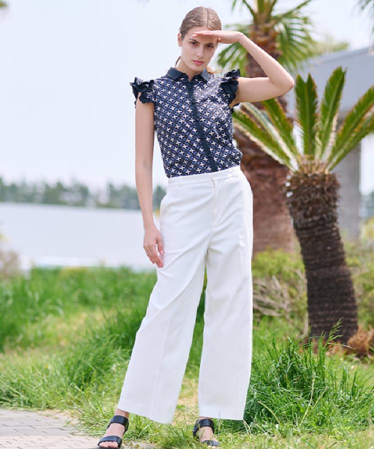 大人百花春号掲載 モデル美香さん着用】オーバーラップウィング