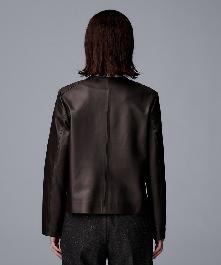 着丈短め/柔らかな質感】ラムレザージャケット（ライダースジャケット