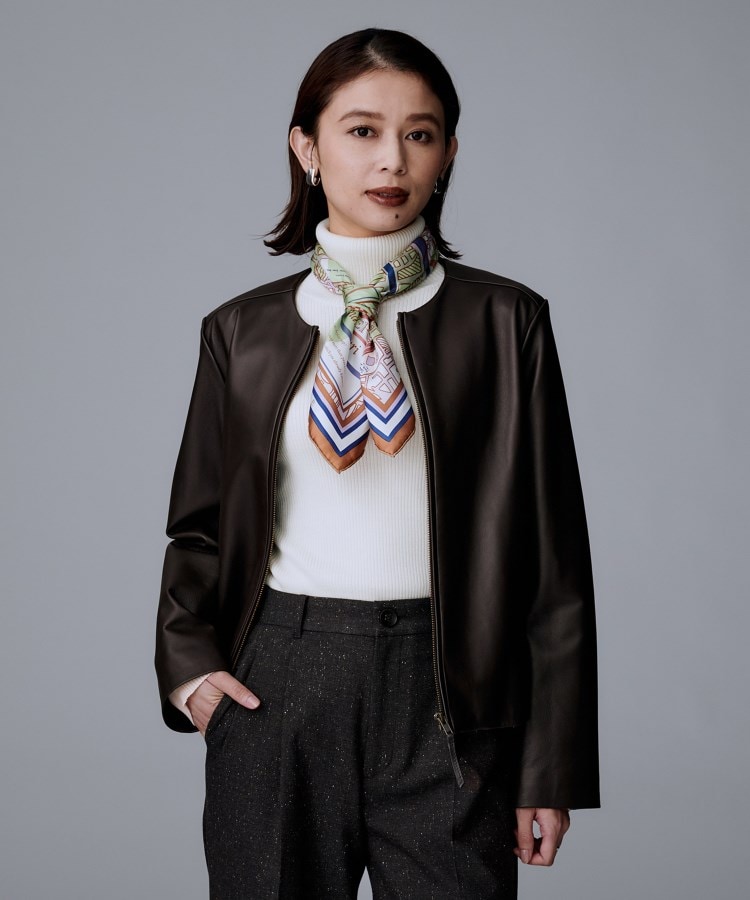 着丈短め/柔らかな質感】ラムレザージャケット（ライダースジャケット