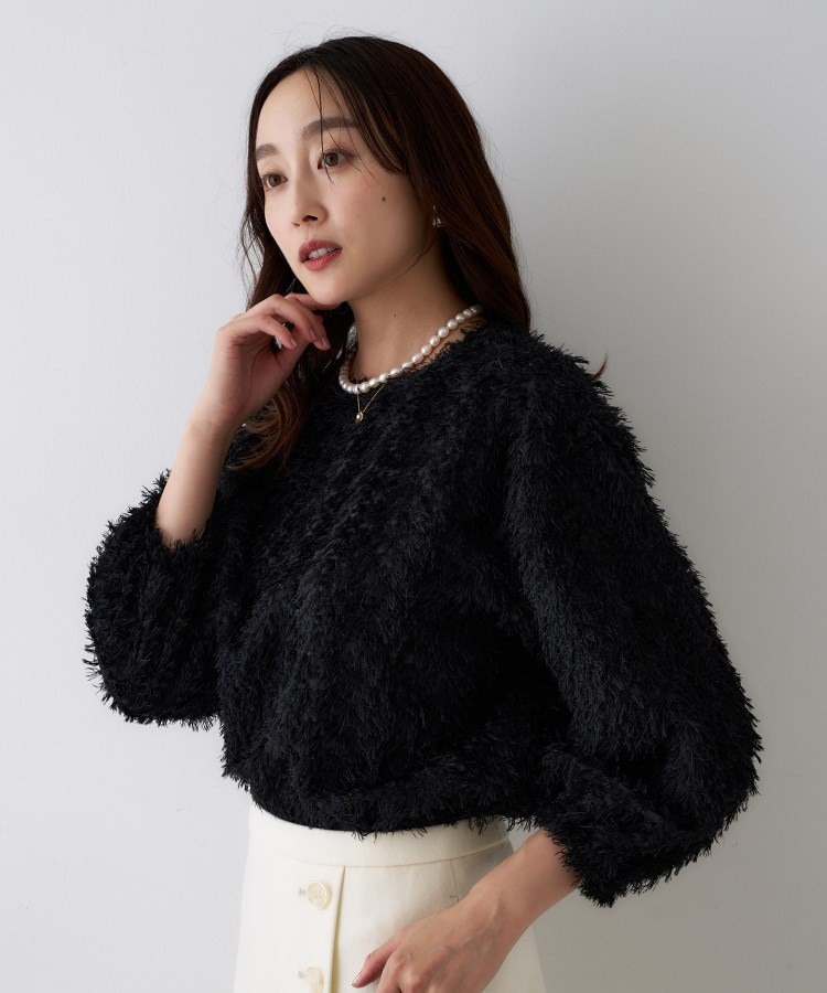 洗える/1枚で着映え】カットジャカードトップス（シャツ・ブラウス