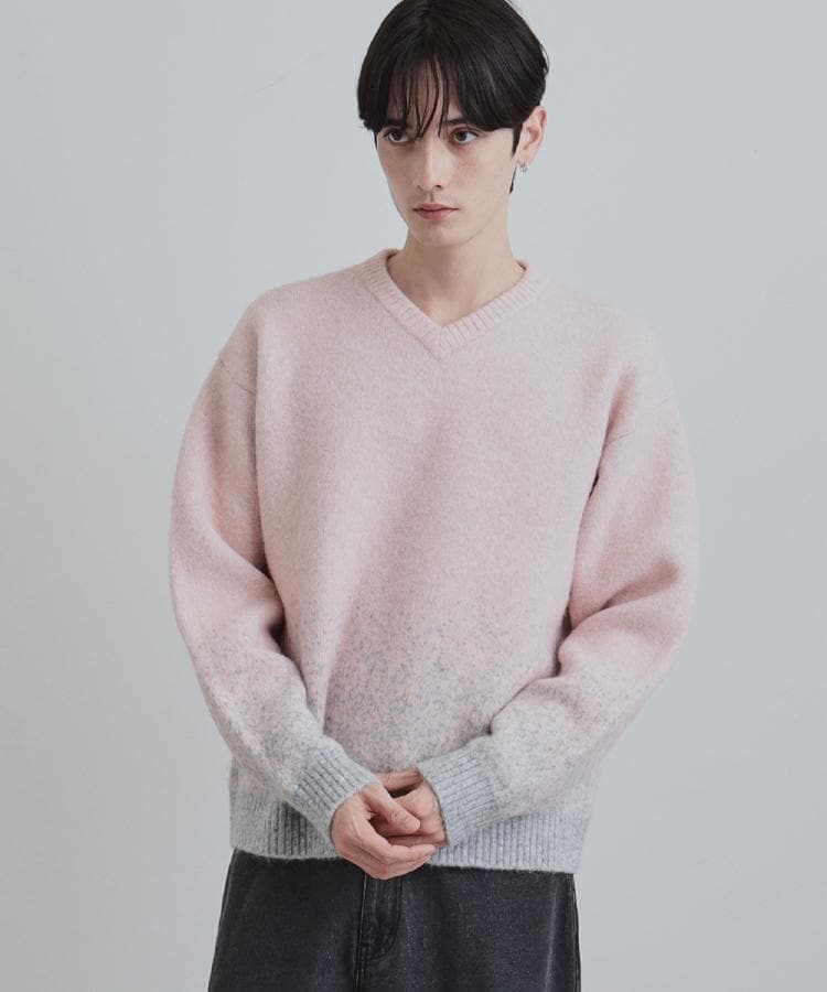ミスティーシャギーVネックニット（ニット/セーター） | tk.TAKEO