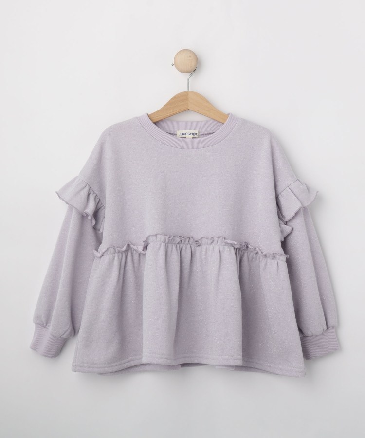 100-150cm】ラメ裏毛ペプラムトップス（カットソー） | SHOO・LA・RUE