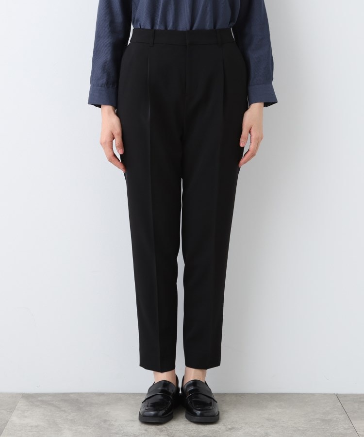 洗える／UVケア／スーツ】ストレッチタックテーパードパンツ（フル