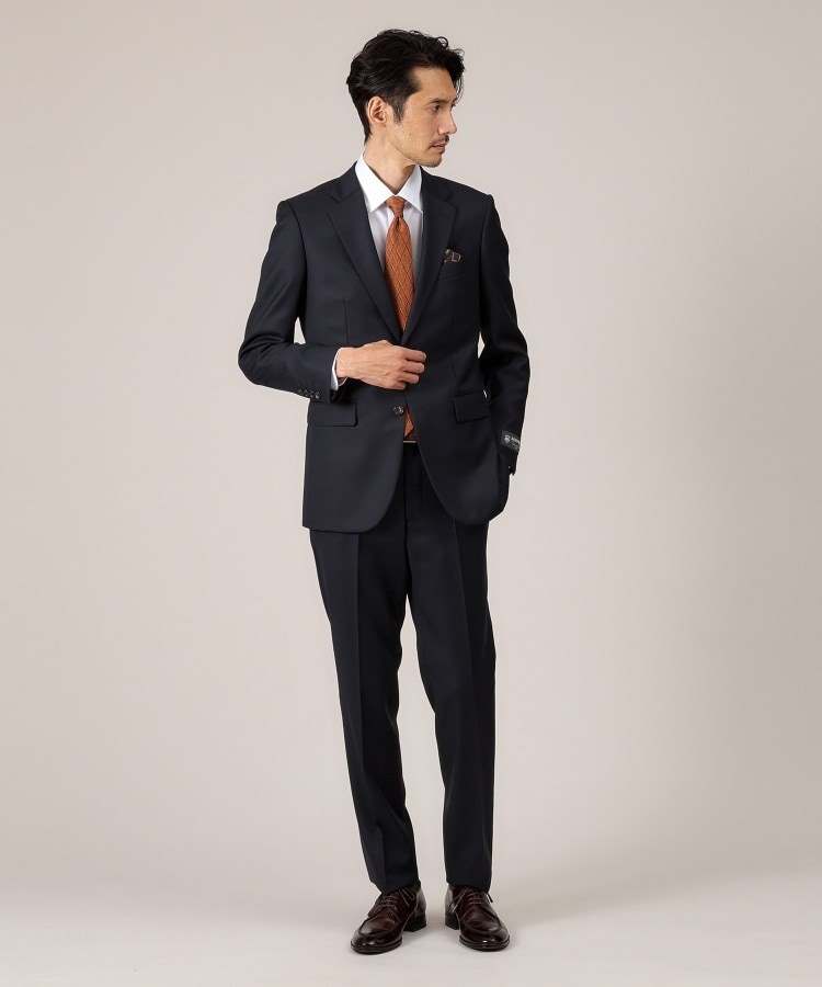 DORMEUIL AMADEUS365】無地見え ダイアゴナル スーツ/3ピース対応