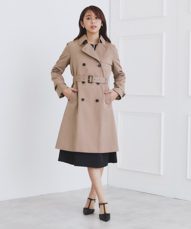 XS-3Lsize》通勤・セレモニー対応/トレンチコート【洗濯機洗い可/撥水