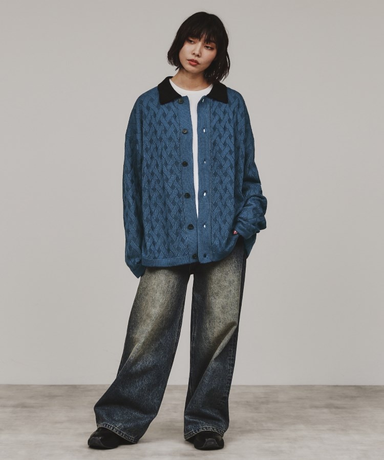 衿付きニットカーディガン（カーディガン/ボレロ） | tk.TAKEO KIKUCHI