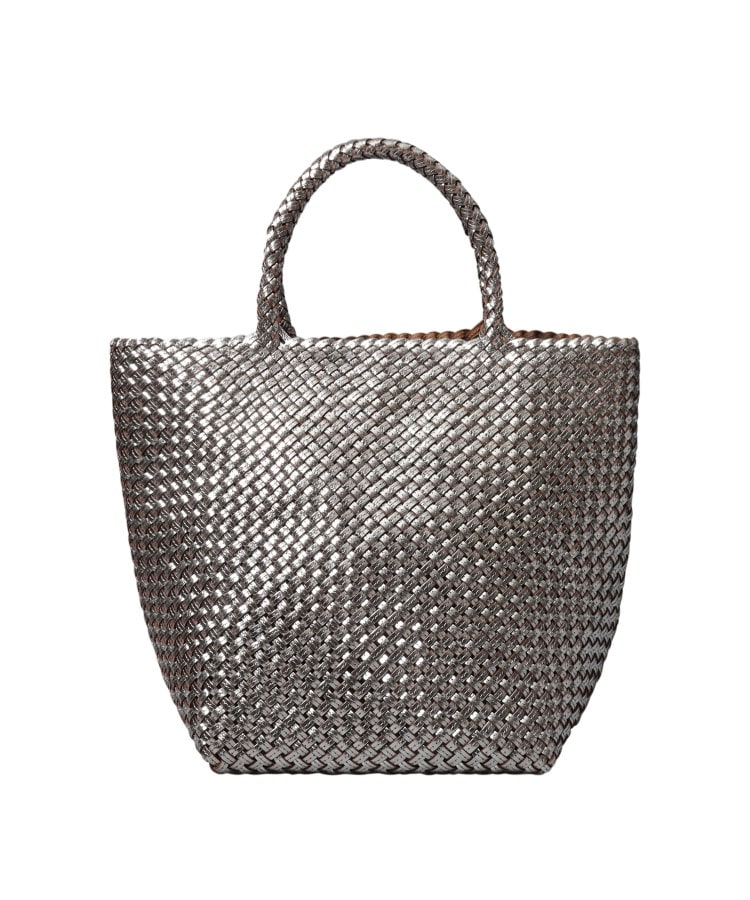 ブレッツァバッファロー】レザーメッシュトートバッグ M 本革 ステッチ