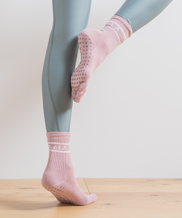 SUKALA】ピラティスソックス(Fサイズ スモークピンク・グレー
