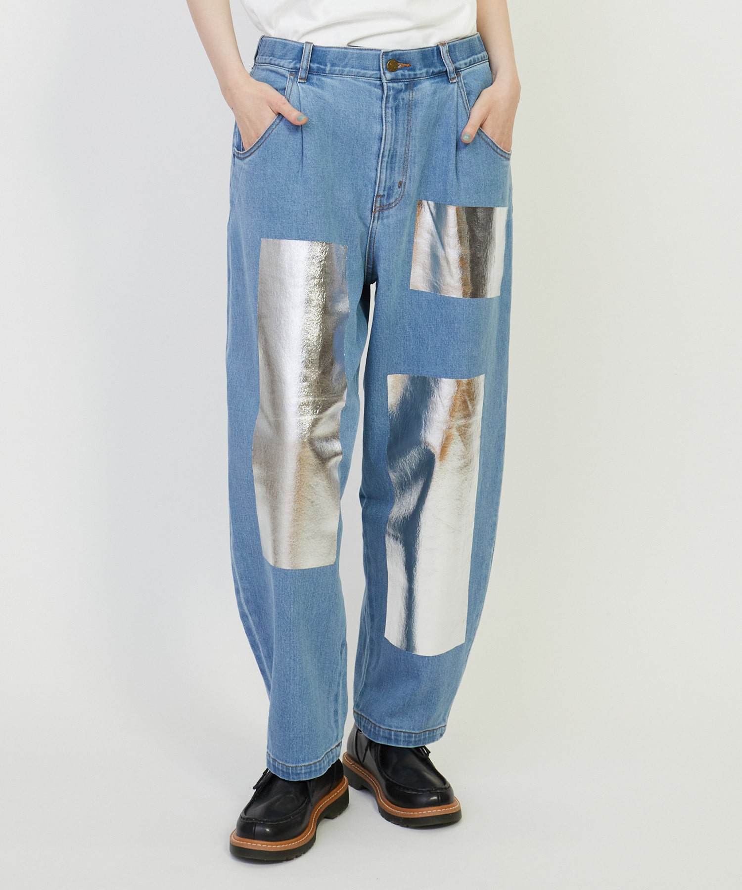 フラフェス 箔プリント加工デニム パンツ｜BIGI online store - ビギ