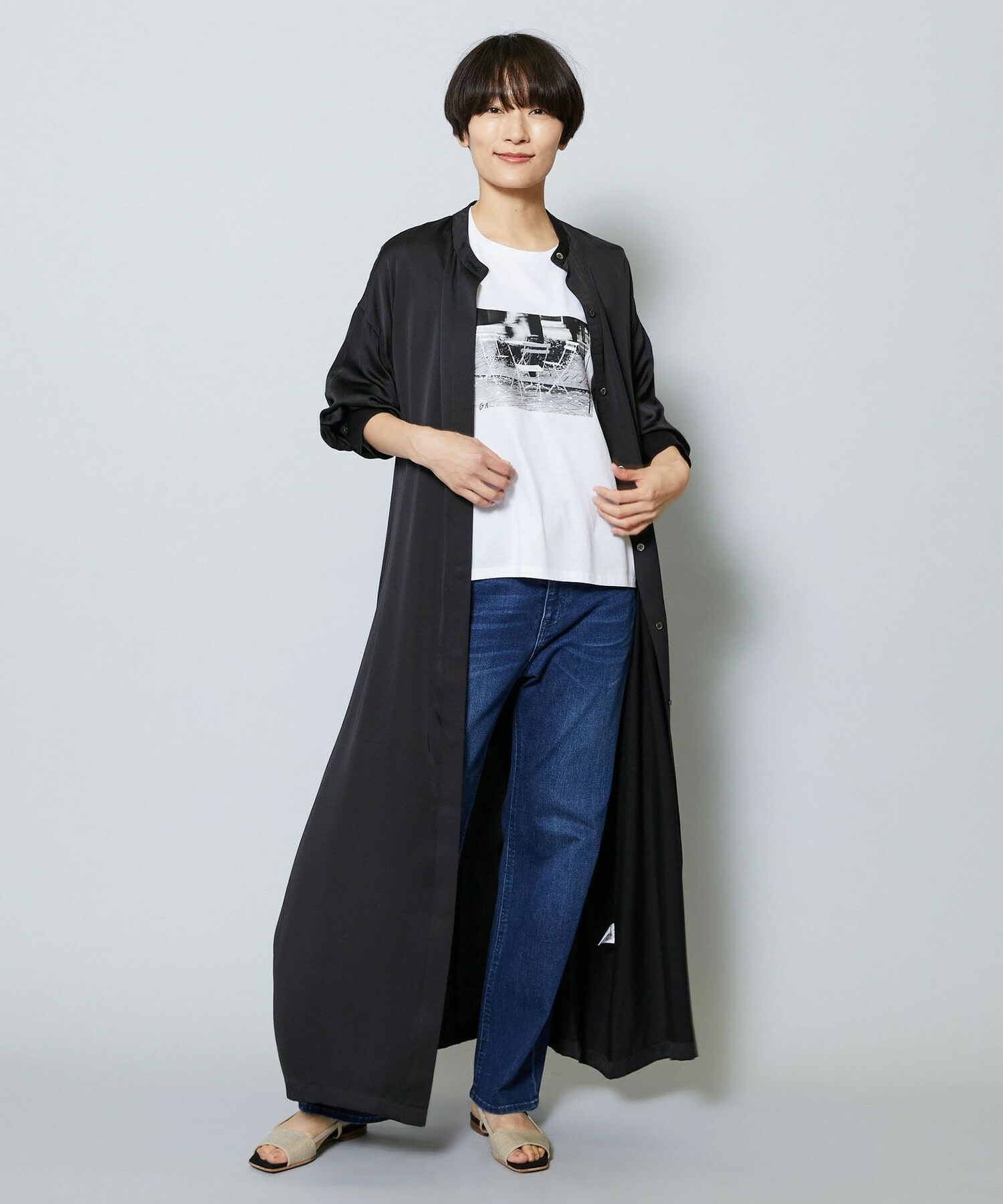 雑誌eclat ×スタイリスト池田奈加子コラボ ドレープサテン