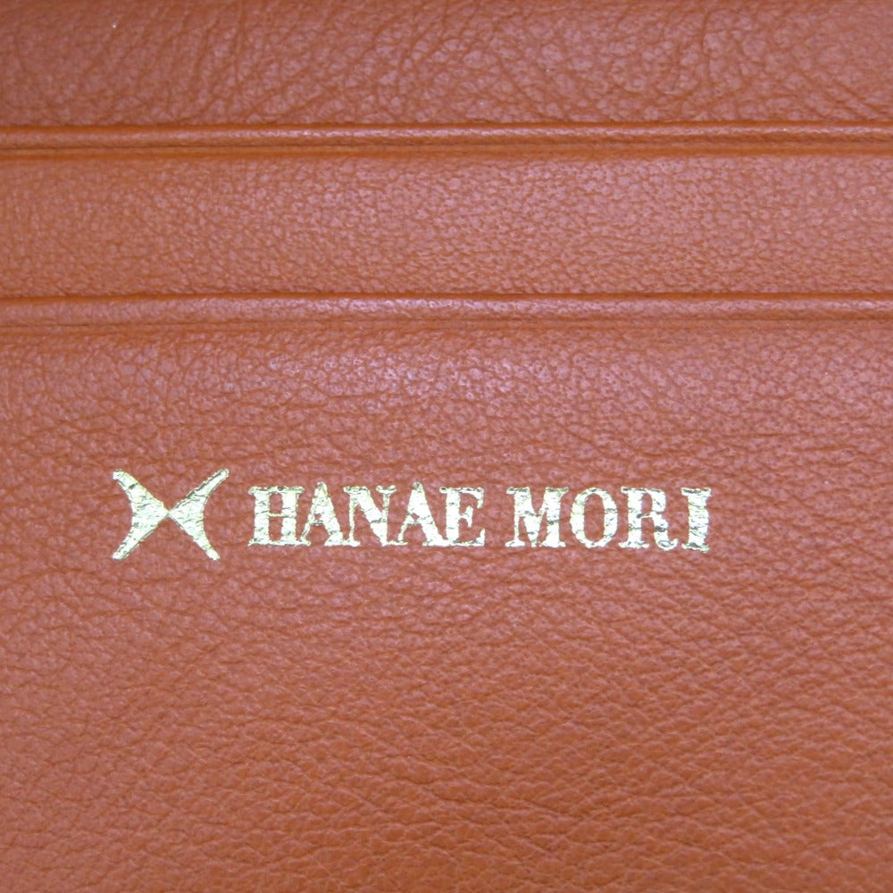HANAE MORI 森英恵 HANAE MORI 二つ折り財布 がま口 オレンジ hmp-622