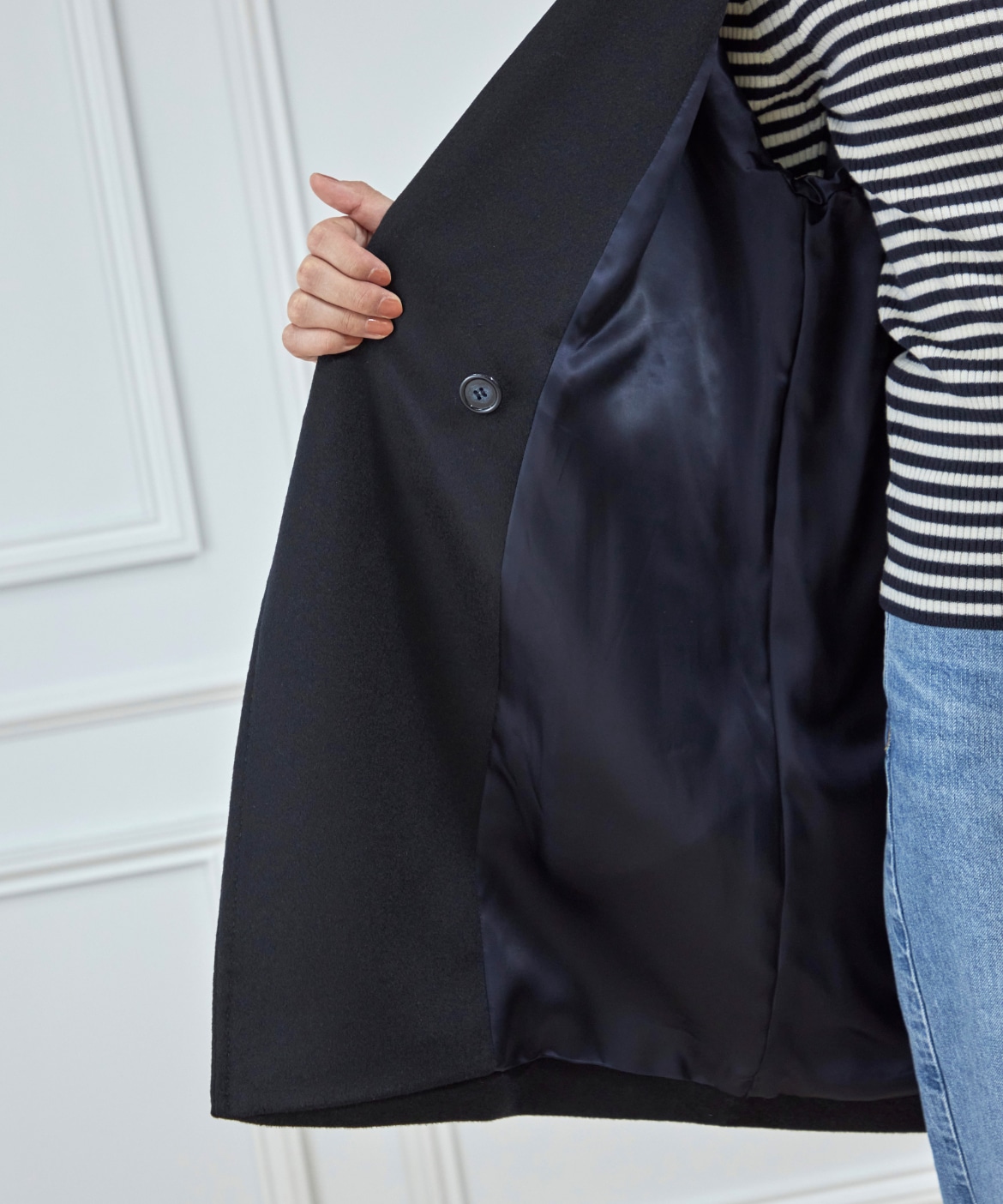 WEB限定》カシミヤ100%ミドル丈コート｜INED（イネド）｜フランドル