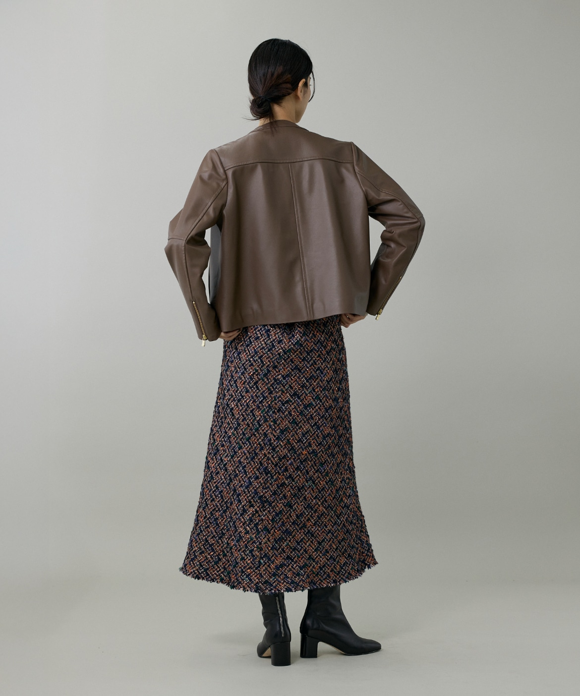 ラムレザー ジップアップブルゾン｜INED（イネド）｜フランドル